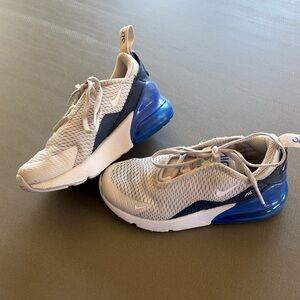 Nike Kids AirMax Sneakers in White and Blue